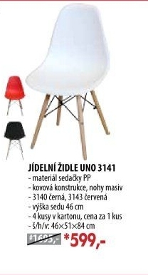Jídelní židle UNO bílá