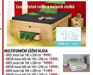 Multifunkční dvoulůžko KLASA 140x200