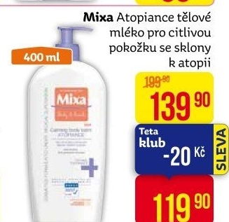 Tělové mléko Atopiance Mixa