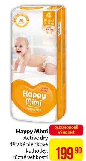 Pleny dětské Happy Mimi Active Dry
