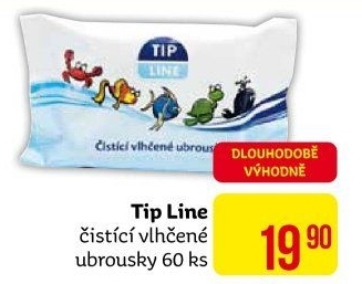 Vlhčené ubrousky dětské Tip Line