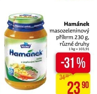 Příkrm masozeleninový Hamánek
