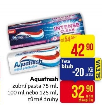 Pasta na zuby Aquafresh
