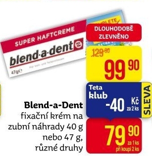 Fixační krém na zubní protézu Blend-a-dent