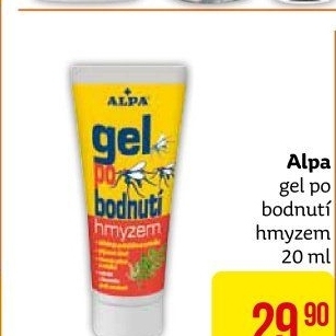 Gel po bodnutí hmyzem Alpa