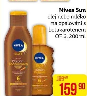 Olej na opalování ve spreji OF 6 Sun Nivea