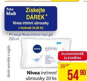 Ubrousky pro intimní hygienu Intimo Nivea