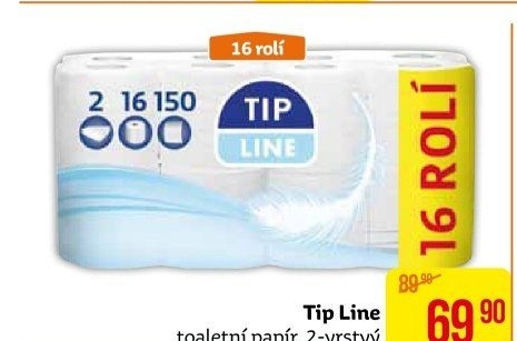 Toaletní papír 2vrstvý Tip Line