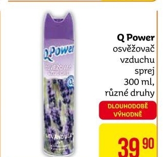 Osvěžovač vzduchu ve spreji Q power