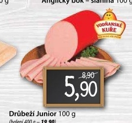 Salám drůbeží Junior Vodňanské kuře