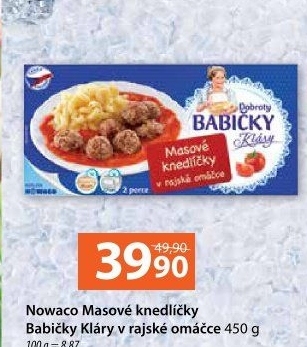 Knedlíčky masové v rajské omáčce mražené Dobroty babičky Kláry