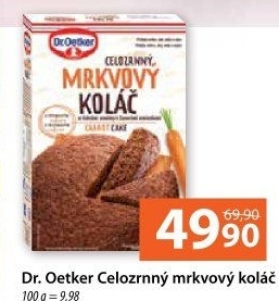 Směs na celozrnný mrkvový koláč Dr. Oetker