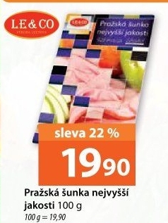 Šunka pražská nejvyšší jakosti LE&amp