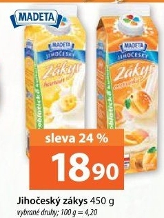 Nápoj zákys Jihočeský ochucený Madeta