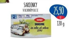 Sardinky v oleji Coop
