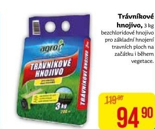 Trávníkové hnojivo Agro