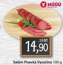 Salám Vysočina písecká Maso uzeniny Písek