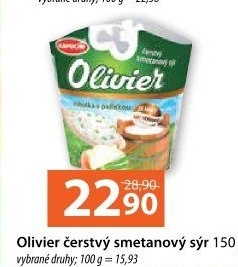 Sýr čerstvý smetanový ochucený Olivier Kapucín