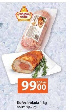 Kuřecí plněná roláda mražená Vodňanské kuře