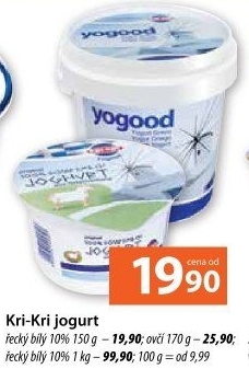 Bílý jogurt řecký Yogood Kri Kri