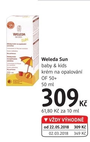 Krém na opalování dětský OF 50+ Weleda Sun
