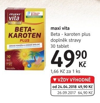 Doplněk stravy Beta-karoten plus Premium MaxiVita