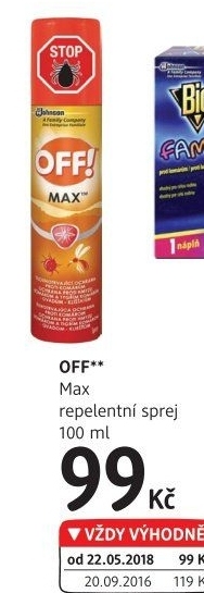 Repelent sprej na komáry a klíšťata Max Off!