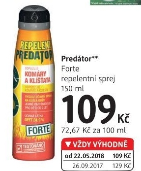 Repelent ve spreji Forte Predator Leroy