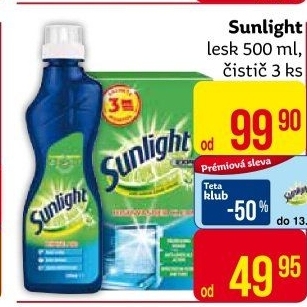 Leštidlo do myčky Sunlight