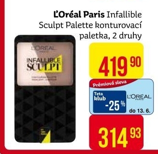 Paletka konturovací Infallible Sculpt L'Oréal Paris