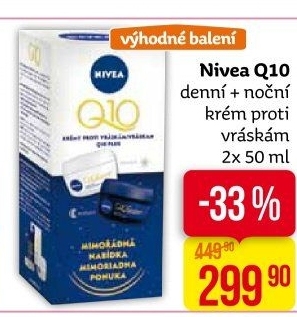 Balení krém denní a noční proti vráskám Q10 Nivea