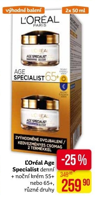 Balení krém denní a noční Age Specialist L'Oréal