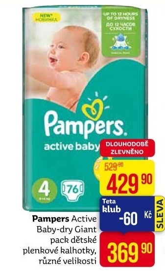 Pleny dětské Pampers Active Baby Dry