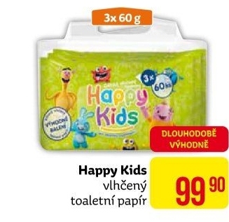 Toaletní papír vlhčený dětský Happy Kids