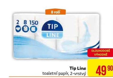 Toaletní papír 2vrstvý Tip Line