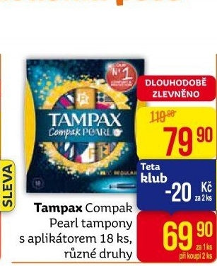 Tampony Compak Pearl Tampax