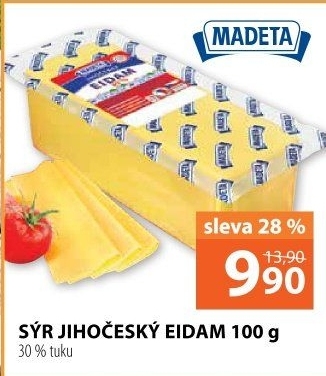 Sýr Eidam Jihočeský 30% Madeta