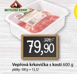 Vepřová krkovice s kostí Kostelecké uzeniny