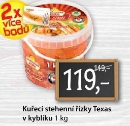 Kuřecí stehenní řízky marinované Texas Vodňanské kuře