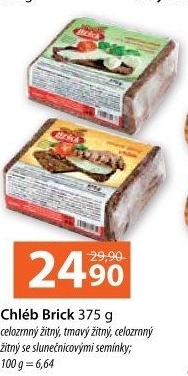 Tmavý žitný chléb Brick