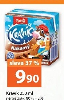 Nápoj mléko ochucené Kravík Tatra