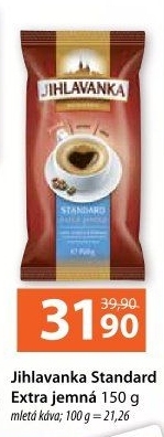 Mletá káva Standard extra jemná Jihlavanka