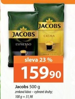 Zrnkové kávy Jacobs