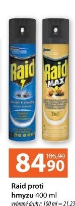 Přípravky proti hmyzu Raid