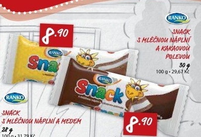 Dezert mléčný snack Ranko