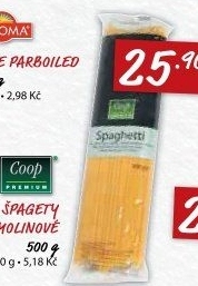 Těstoviny semolinové Coop Premium
