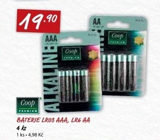 Baterie alkalické Coop Premium