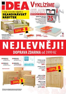 akční leták IDEA nábytek 1.6.2018-14.6.2018