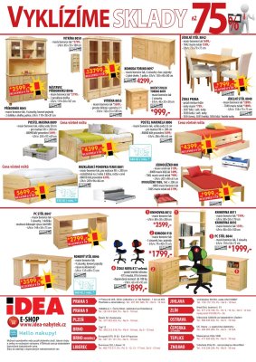 akční leták IDEA nábytek 1.6.2018-14.6.2018
