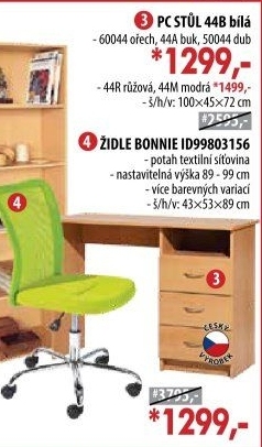 Psací stůl 44 bílá